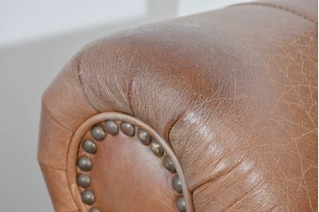 アメリカヴィンテージ　LEXINGTON(レキシントン)　本革　使いこまれた革ならではの表情が味わい深い3人掛けソファ　(R-087573)