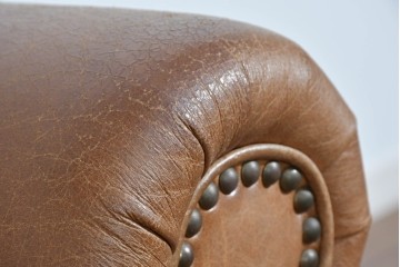 アメリカヴィンテージ　LEXINGTON(レキシントン)　本革　使いこまれた革ならではの表情が味わい深い3人掛けソファ　(R-087573)