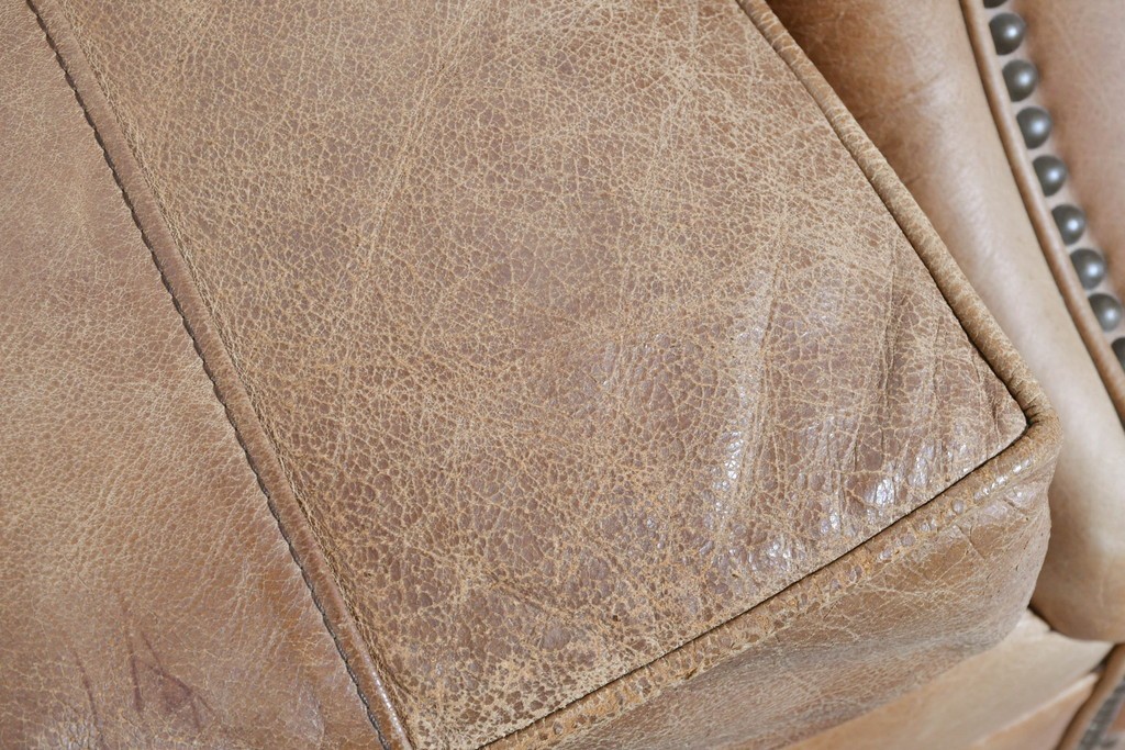 アメリカヴィンテージ　LEXINGTON(レキシントン)　本革　使いこまれた革ならではの表情が味わい深い3人掛けソファ　(R-087573)