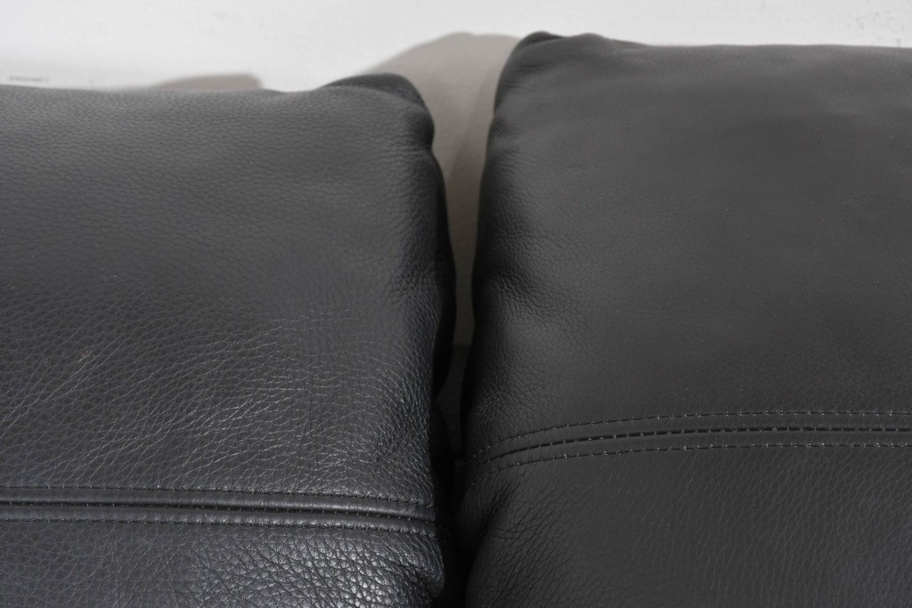 中古　ドイツ　ROLF BENZ(ロルフベンツ)　本革　丸みのある柔らかなフォルムの二人掛けソファ　定価約130万円　(R-087575)