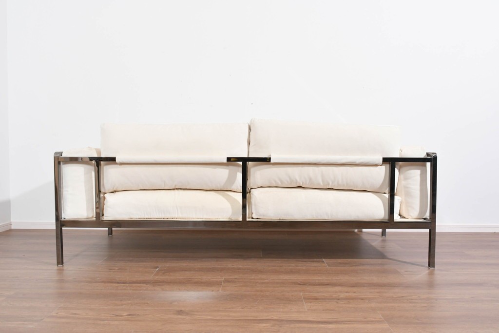 中古　イタリア　erba(エルバ)社　SOGNO(ソーニョ)　スタイリッシュな二人掛けソファ　定価約88万円　(R-087576)