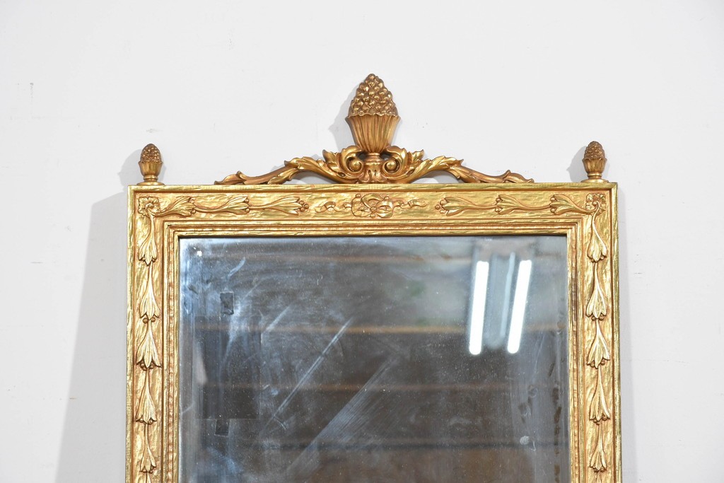 アメリカヴィンテージ　高級品!!　Syroco(シロコ)　装飾が美しいウォールミラー　(R-087579)