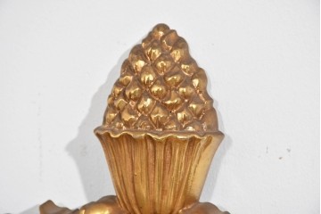 アメリカヴィンテージ　高級品!!　Syroco(シロコ)　装飾が美しいウォールミラー　(R-087579)