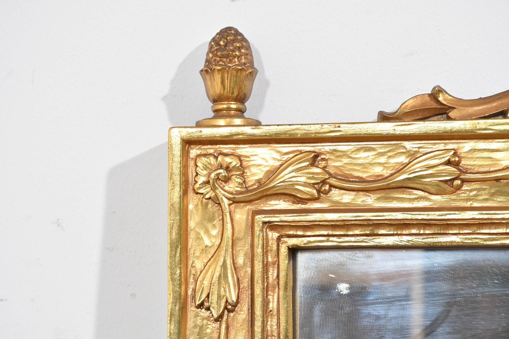 アメリカヴィンテージ　高級品!!　Syroco(シロコ)　装飾が美しいウォールミラー　(R-087579)