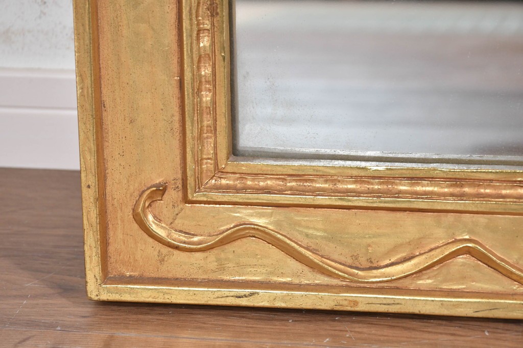 アメリカヴィンテージ　高級品!!　Syroco(シロコ)　装飾が美しいウォールミラー　(R-087579)