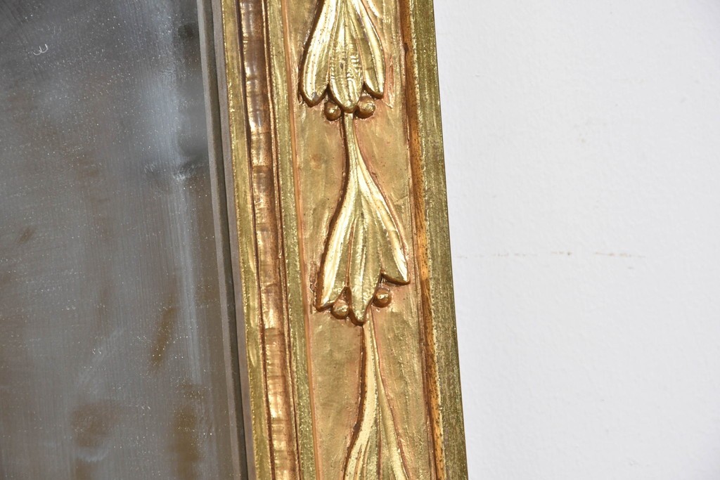 アメリカヴィンテージ　高級品!!　Syroco(シロコ)　装飾が美しいウォールミラー　(R-087579)