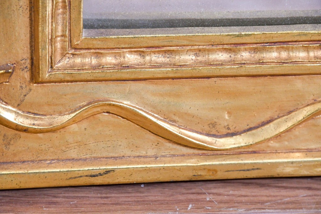 アメリカヴィンテージ　高級品!!　Syroco(シロコ)　装飾が美しいウォールミラー　(R-087579)