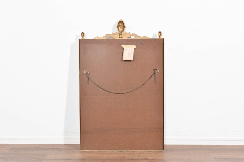 アメリカヴィンテージ　高級品!!　Syroco(シロコ)　装飾が美しいウォールミラー　(R-087579)