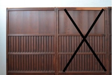 アンティーク建具　明治〜大正　上質な和の空間を演出する無双戸2枚セット　(R-087583)
