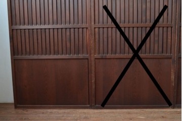 アンティーク建具　明治〜大正　上質な和の空間を演出する無双戸2枚セット　(R-087583)