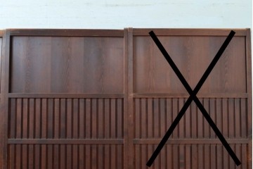 アンティーク建具　明治〜大正　上質な和の空間を演出する無双戸2枚セット　(R-087583)
