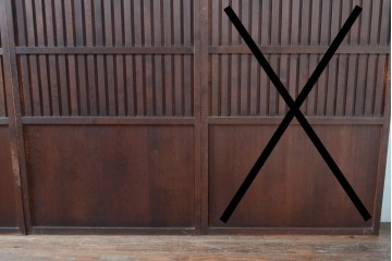 アンティーク建具　明治〜大正　上質な和の空間を演出する無双戸2枚セット　(R-087583)