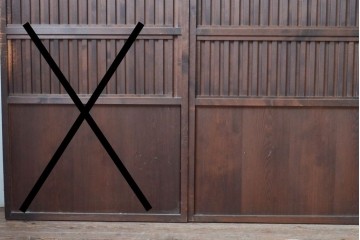 アンティーク建具　明治〜大正　上質な和の空間を演出する無双戸2枚セット　(R-087583)