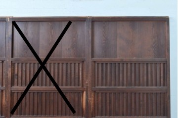 アンティーク建具　明治〜大正　上質な和の空間を演出する無双戸2枚セット　(R-087583)