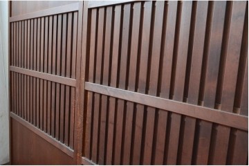 アンティーク建具　明治〜大正　上質な和の空間を演出する無双戸2枚セット　(R-087583)