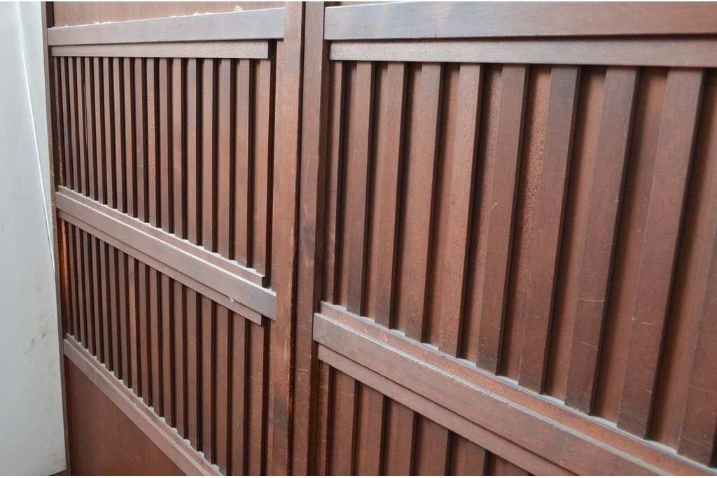 アンティーク建具　明治〜大正　上質な和の空間を演出する無双戸2枚セット　(R-087583)