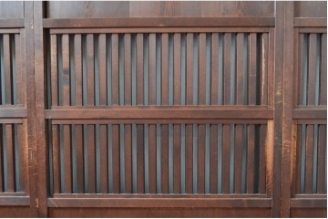 アンティーク建具　明治〜大正　上質な和の空間を演出する無双戸2枚セット　(R-087583)