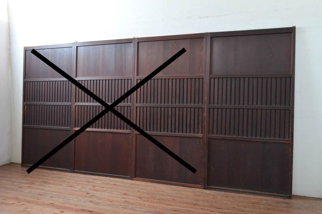 アンティーク建具　明治〜大正　上質な和の空間を演出する無双戸1枚　(R-087584)