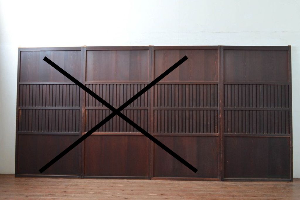 アンティーク建具　明治〜大正　上質な和の空間を演出する無双戸1枚　(R-087584)