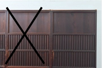 アンティーク建具　明治〜大正　上質な和の空間を演出する無双戸1枚　(R-087584)