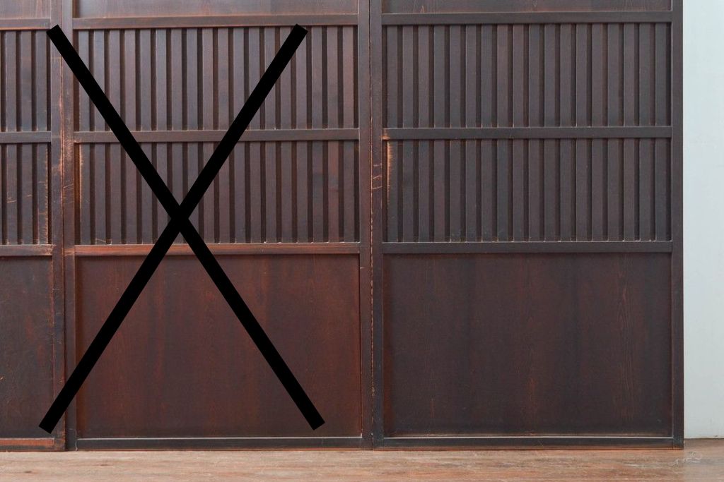 アンティーク建具　明治〜大正　上質な和の空間を演出する無双戸1枚　(R-087584)