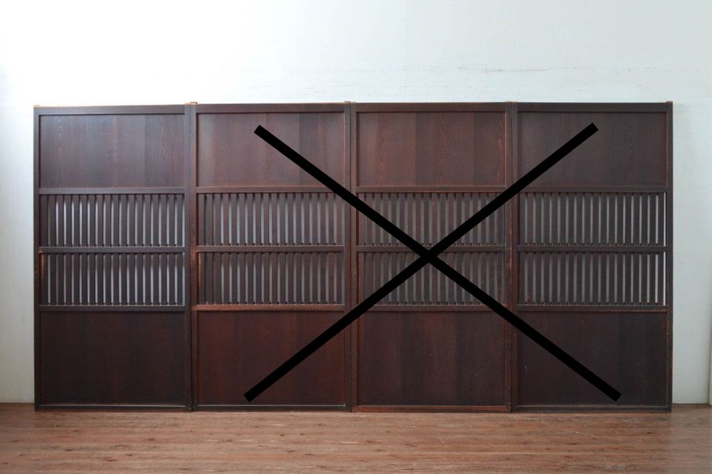 アンティーク建具　明治〜大正　上質な和の空間を演出する無双戸1枚　(R-087584)