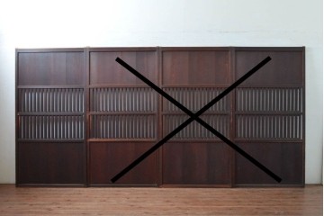 アンティーク建具　明治〜大正　上質な和の空間を演出する無双戸1枚　(R-087584)