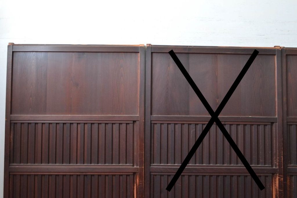 アンティーク建具　明治〜大正　上質な和の空間を演出する無双戸1枚　(R-087584)