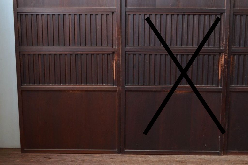 アンティーク建具　明治〜大正　上質な和の空間を演出する無双戸1枚　(R-087584)