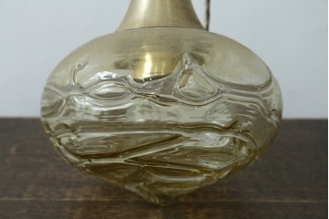 和製ヴィンテージ　アラビアンな雰囲気を醸し出すゴールド色の装飾付きペンダントライト　(R-087590)