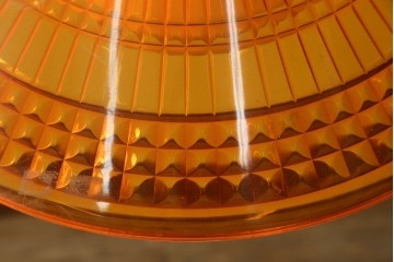 和製ヴィンテージ　National(ナショナル、松下電工)　スペースエイジなインテリアとも相性のいいポップなオレンジ色のペンダントライト　(R-087591)