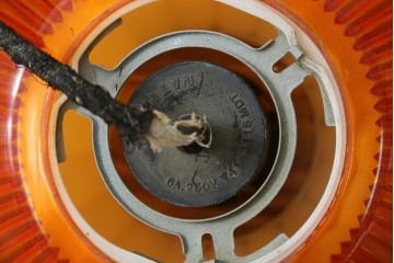 和製ヴィンテージ　National(ナショナル、松下電工)　スペースエイジなインテリアとも相性のいいポップなオレンジ色のペンダントライト　(R-087591)