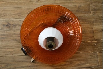 和製ヴィンテージ　National(ナショナル、松下電工)　スペースエイジなインテリアとも相性のいいポップなオレンジ色のペンダントライト　(R-087591)