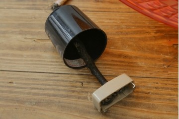 和製ヴィンテージ　National(ナショナル、松下電工)　スペースエイジなインテリアとも相性のいいポップなオレンジ色のペンダントライト　(R-087591)