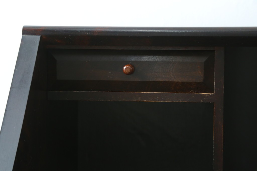 和製ヴィンテージ　松本民芸家具　木目の表情が豊かなライティングビューロー　現行定価約46万円　(R-087592)