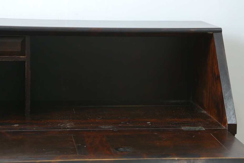 和製ヴィンテージ　松本民芸家具　木目の表情が豊かなライティングビューロー　現行定価約46万円　(R-087592)