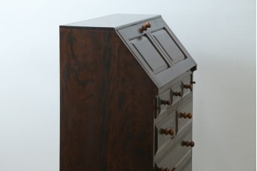 和製ヴィンテージ　松本民芸家具　木目の表情が豊かなライティングビューロー　現行定価約46万円　(R-087592)