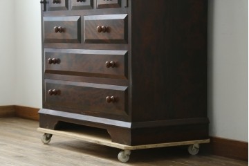 和製ヴィンテージ　松本民芸家具　木目の表情が豊かなライティングビューロー　現行定価約46万円　(R-087592)