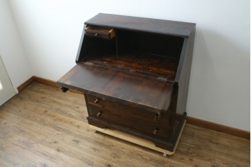 和製ヴィンテージ　松本民芸家具　木目の表情が豊かなライティングビューロー　現行定価約46万円　(R-087592)