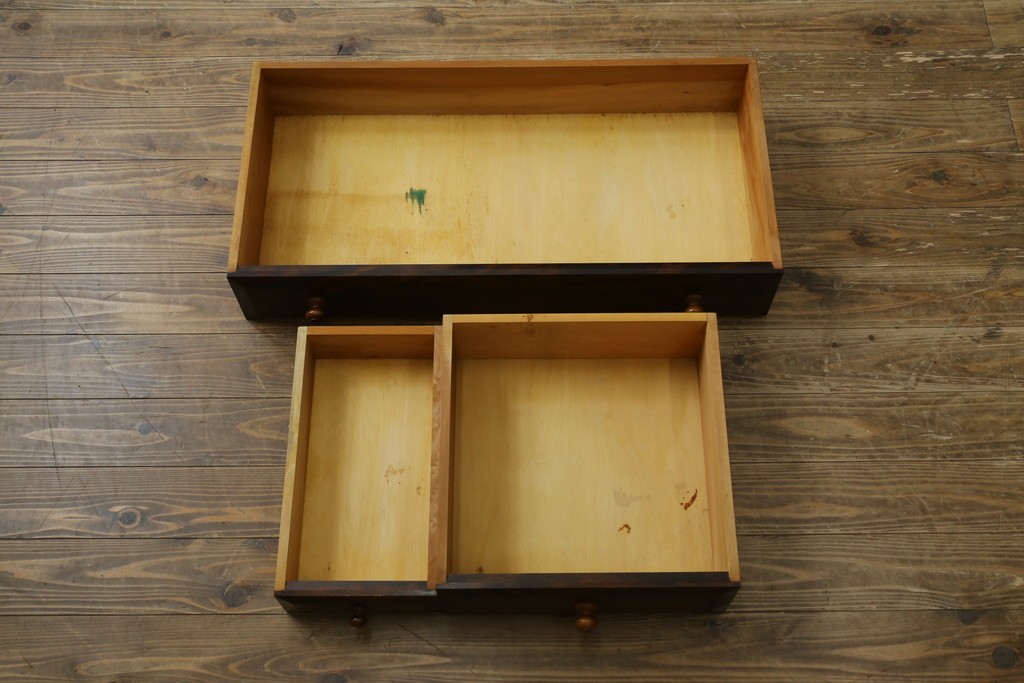 和製ヴィンテージ　松本民芸家具　木目の表情が豊かなライティングビューロー　現行定価約46万円　(R-087592)