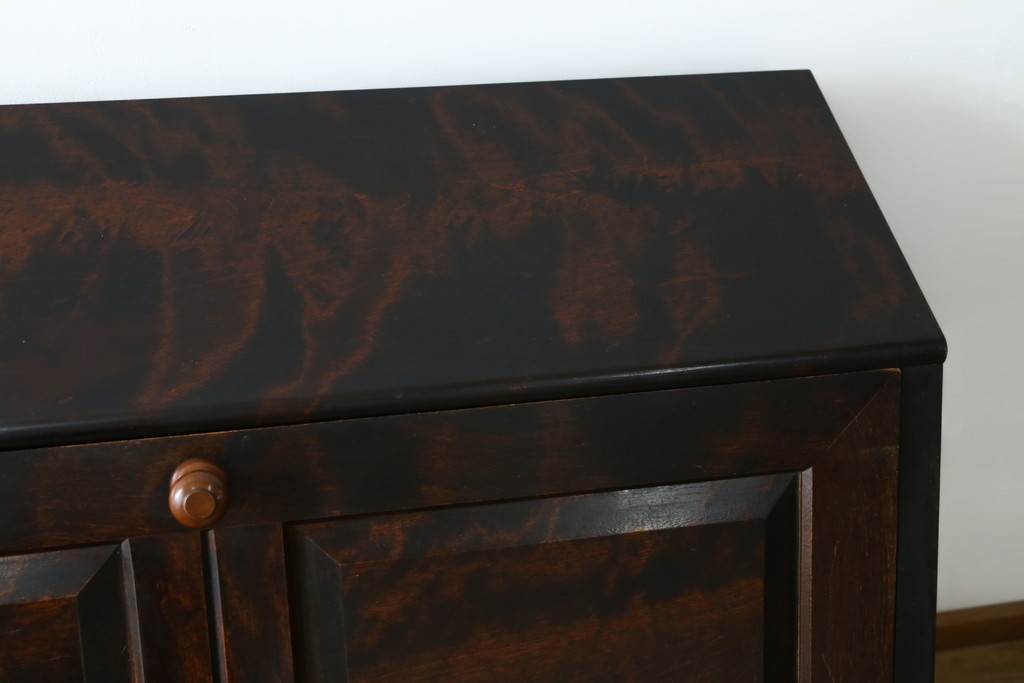 和製ヴィンテージ　松本民芸家具　木目の表情が豊かなライティングビューロー　現行定価約46万円　(R-087592)