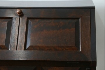 和製ヴィンテージ　松本民芸家具　木目の表情が豊かなライティングビューロー　現行定価約46万円　(R-087592)