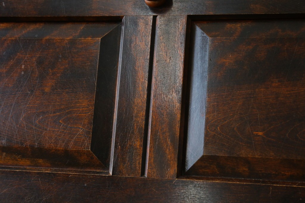 和製ヴィンテージ　松本民芸家具　木目の表情が豊かなライティングビューロー　現行定価約46万円　(R-087592)