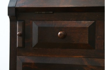 和製ヴィンテージ　松本民芸家具　木目の表情が豊かなライティングビューロー　現行定価約46万円　(R-087592)