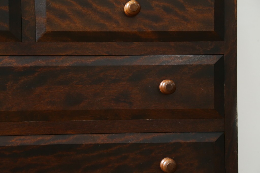 和製ヴィンテージ　松本民芸家具　木目の表情が豊かなライティングビューロー　現行定価約46万円　(R-087592)