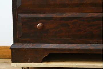 和製ヴィンテージ　松本民芸家具　木目の表情が豊かなライティングビューロー　現行定価約46万円　(R-087592)