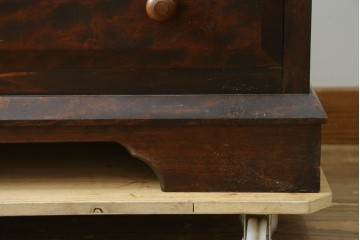 和製ヴィンテージ　松本民芸家具　木目の表情が豊かなライティングビューロー　現行定価約46万円　(R-087592)