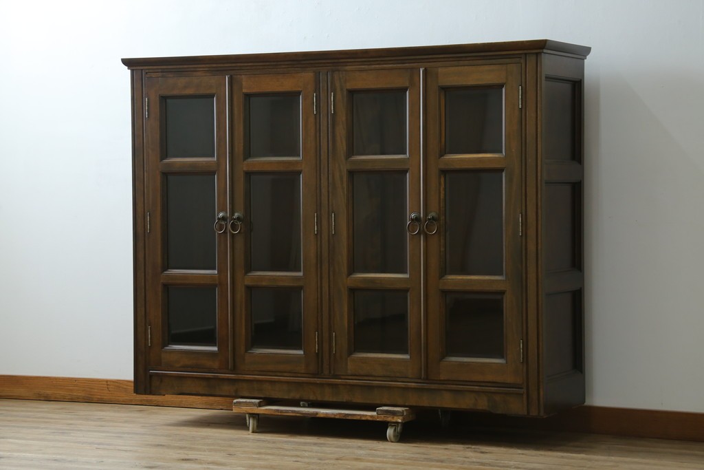 和製ヴィンテージ　希少　松本民芸家具　特注品　クラシカルな印象のキャビネット　(R-087593)