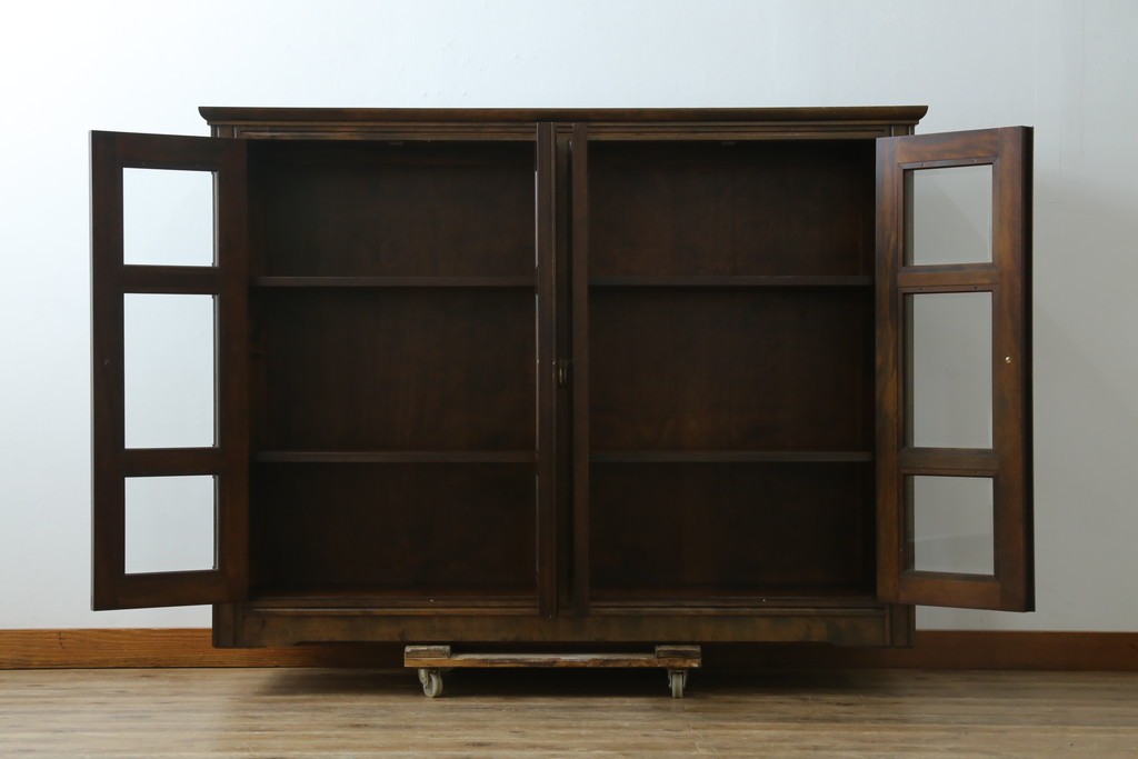 和製ヴィンテージ　希少　松本民芸家具　特注品　クラシカルな印象のキャビネット　(R-087593)