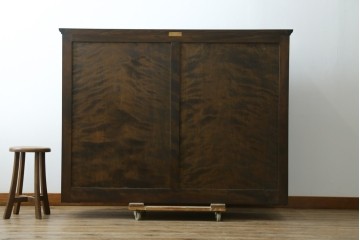 和製ヴィンテージ　希少　松本民芸家具　特注品　クラシカルな印象のキャビネット　(R-087593)